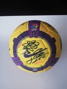 Ball Nike T90 Hi Vis 2009 10 LFP Signed Barcelona Messi Henry Guardiola - Bild 1 von 16
