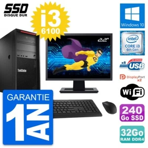PC tour Lenovo P310 MT Bildschirm 22 " Core i3-6100 RAM 32Go SSD 240Go Windows - Bild 1 von 8