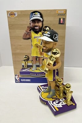 DEREK FISHER SIGNED LAKERS 5X CHAMPION LIMITED #/360 FOCO BOBBLEHEAD BAS W128231 - Image 1 of 4