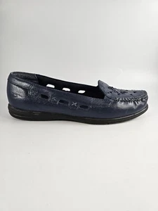 Dr Scholls Doble Air Pillo Plantillas Mujer Zapatos Talla 8.5 Mocasín Cuero Azul Marino - Imagen 1 de 9