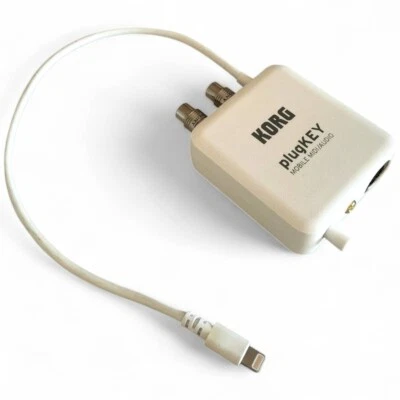 Korg Plugkey White Mobile MIDI Audio Lightning Interface - Image 1 of 2