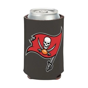 Tampa Bay Buccaneers NFL Geico 12oz Black Red Logo Koozie Can Cooler Holder - Picture 1 of 3