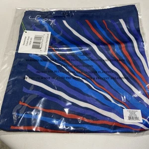 NEW W/TAG Vera Bradley Scarf/Neckerchief  “COBALT STRIPE” Factory Sealed - Picture 1 of 5