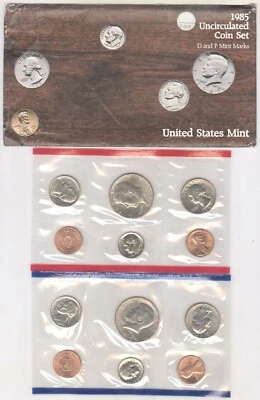 1985 United States Mint Uncirculated Coin Set - Image 1 of 2