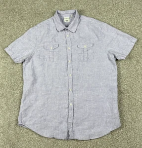 Murano Baird McNutt Linen Shirt Mens Extra Large Purple Slim Fit Lightweight XL - Picture 1 of 9