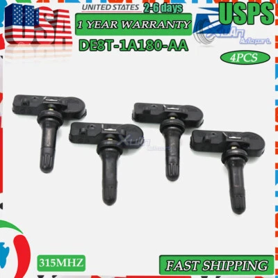 For Ford Focus F-150 Lincoln MKX MKZ 4x TPMS TIRE PRESSURE SENSOR DE8T-1A180-AA - Image 1 of 4