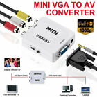 VGA to AV Mini Converter Scaler Adapter Support 1080P VGA2AV Converter PC to TV 