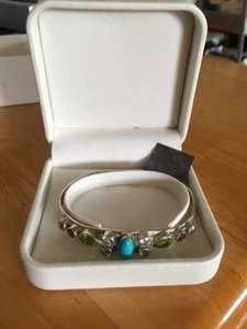 Multi stone cuff Bracelet, new, size 7” Could be adjusted to 6,5” or 7,5” - Picture 1 of 8