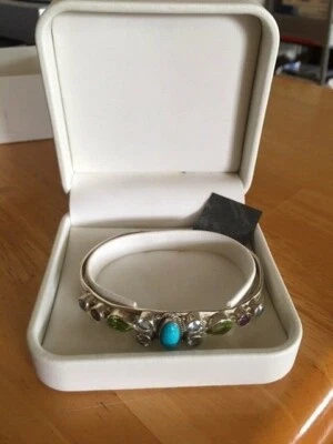 Multi stone cuff Bracelet, new, size 7” Could be adjusted to 6,5” or 7,5” - Image 1 of 4