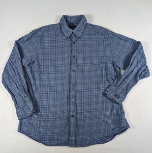 Club Room Men's Flannel Shirt Blue Plaid Size XL Long Sleeve - Picture 1 of 8