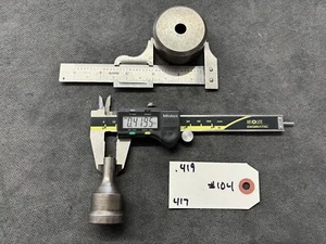 ROUND PUNCH & Die ROPER WHITNEY DIACRO DI-ACRO CLEVELAND PRESS SIZE .419  #104 - Picture 1 of 2