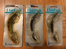 Helin Jointed Flatfish U20 Black + Silver Glitter and Perch - Lot of 3 - New 