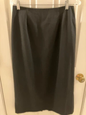 Falda recta negra forrada de longitud media talla 10P hecha en Estados Unidos nueva con etiquetas  Foto 1 de 3