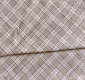 Lot of 2 Ps Upholstery/Drapery Plaid Material Fabric Cottage Check-Cedar 26x26in - Picture 1 of 7