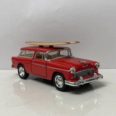 1955 55 Chevy Nomad Bel Air colecionável escala 1/40 fundido Kinsmart - Imagem 1 de 4