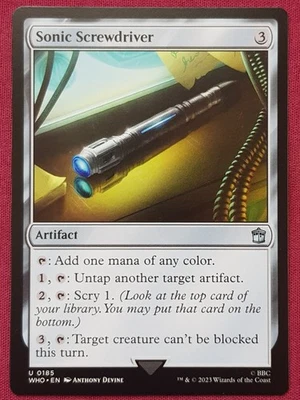 Magic The Gathering DOCTOR WHO SONIC SCREWDRIVER 0185 artifact card MTG - Image 1 of 2