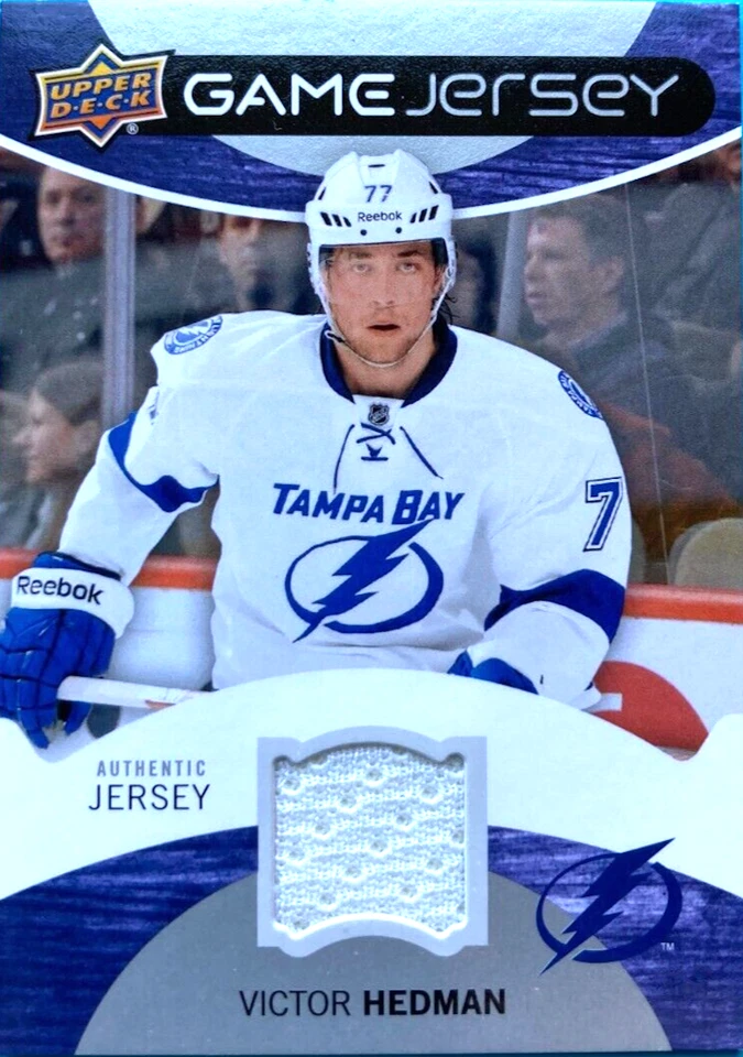 2012-13 Upper Deck Game Jersey Patch Victor Hedman #GJ-VH Tampa Bay Lightning - Image 1 of 2