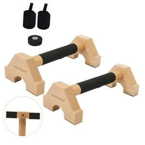 Calisthenics Wood Parallettes Bars, Wood Push Up Bars Calisthenics Equipment - Picture 1 of 7