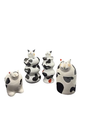 Villeroy & Boch Animal Park R Benedikt Cat Discontinued Rare Set 7 Pieces - Image 1 of 4