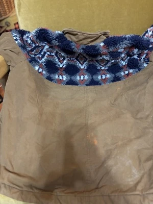 Lucky Brand Faux Shearling MixAnorak Quilted Lining 1/2 Zip Khaki Jacket XL - Image 1 of 4