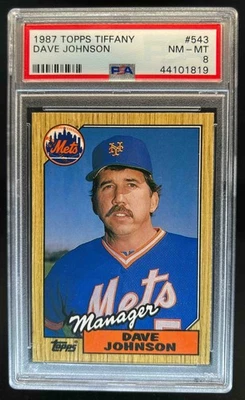 1987 Topps Dave Johnson Edição de Colecionador (Tiffany) #543 Mets PSA 8 - Imagem 1 de 2