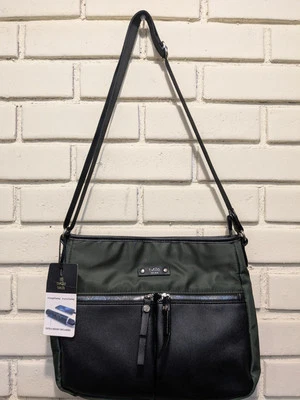 Bolso Bandolera Tutilo New York Nylon Negro/Verde con Turulo Boost Incluido Etiqueta $78 Foto 1 de 4