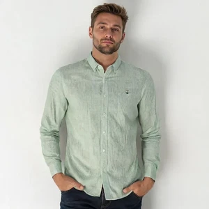 TOMMY HILFIGER Herren Button Down Hemd 100% Baumwolle grün gestreift Größe L - Bild 1 von 6