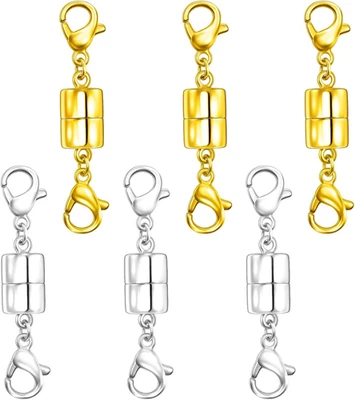 Double Lobster Clasp Magnetic Necklace Clasps and Closures 14K Gold and Silver M - Image 1 of 4