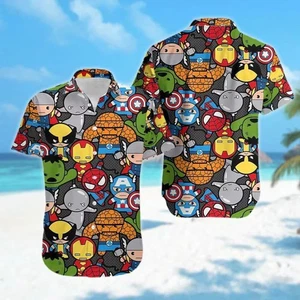 Camisa Spiderman Chipi Personajes 3d Hawaii Regalo Día de la Madre Impresión 3D - Imagen 1 de 3