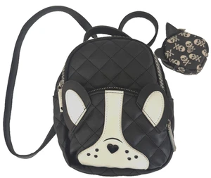 BETSEY JOHNSON - Dog Backpack Crossbody Interchangeable Coin Pouch PURSE - Picture 1 of 10