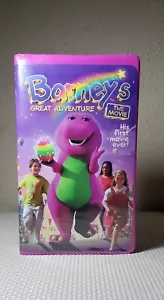 Barneys Great Adventure: The Movie VHS 1998 Purple Clamshell Dinosaur Barney - Picture 1 of 3