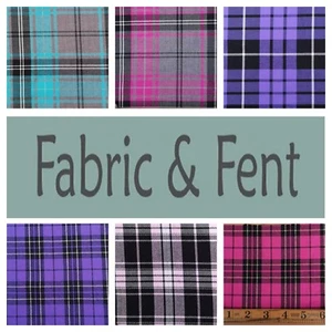 TARTAN fabric Poly viscose Curtains, Craft, Clothing, Blinds, Cushions and more! - Picture 1 of 5