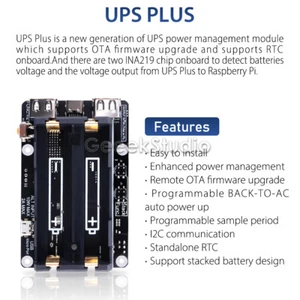 New ABS Mini Tower RGB Programmable Fan UPS Plus Module Case Kit for Raspberry - Picture 1 of 10