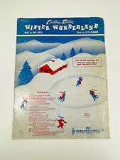 Vintage Sheet Music 1934 Winter Wonderland Childrens Edition