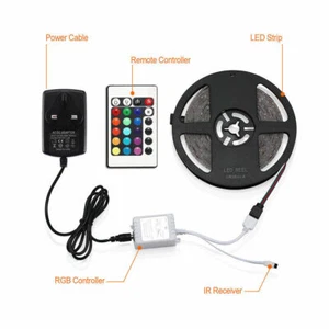 RGB LED STRIP LIGHTS COLOUR CHANGING UNDER TV CABINET KITCHEN LIGHTING /Full Kit - Picture 1 of 13