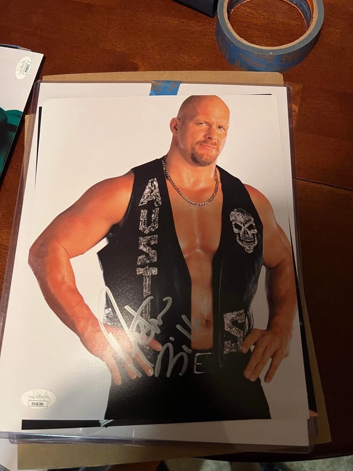 Stone Cold Steve Austin Signed 8x10 Wwe Wwf Austin 316 Jsa - Image 1 of 1