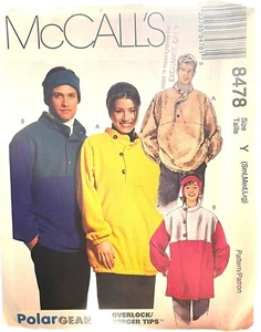 McCalls 8478 Misses & Mens Pullover Pattern Sizes Small Medium Large - Picture 1 of 2
