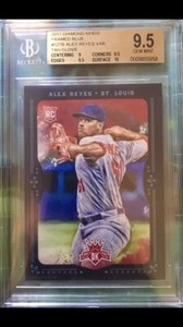 2017 Panini Diamond Kings Alex Reyes RC #’d 5/5 Omega Image Variation BGS 9.5 SP