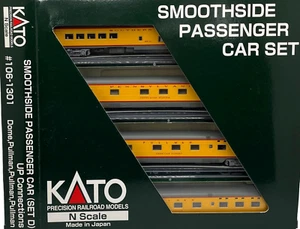 N KATO 106-1301 SMOOTHSIDE 4 PASSENGER CAR SET D UNION PACIFIC CONNECTIONS UP - Picture 1 of 2