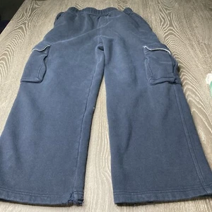 Vintage GAP Kids Cargo Fleece Pants  Black   Super Soft & Comfy    POE   Sz XL - Picture 1 of 8