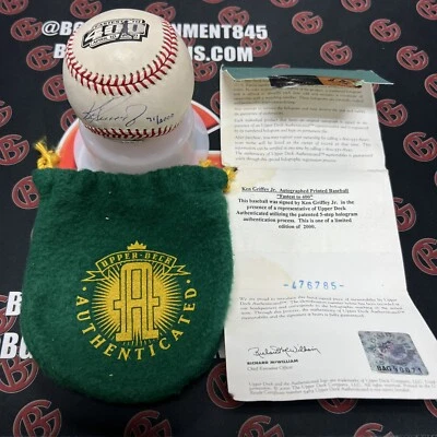 Ken Griffey Jr. Autographed Seattle Mariners Logo Ball Signed Upper Deck - Image 1 of 4