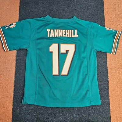Camiseta deportiva de los Miami Dolphins Nike Ryan Tannehill NFL verde azulado para niños 7 grandes L7 en el campo V7a Foto 1 de 4