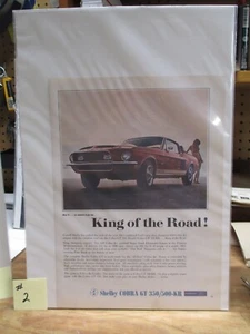 1968 SHELBY GT 350 & GT 500—428 COBRA—FORD MUSTANG—VINTAGE MAGAZINE PRINT AD #2 - Picture 1 of 3