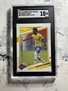 2021 Panini Donruss Road to Qatar Press Proof Gold /349 Vinicius Junior SGC 10 - Picture 1 of 1