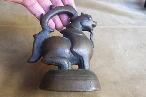 Very Large Burmese Opium weight-7.172 pounds-Chinthe-19th century - Picture 1 of 24
