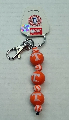 Pine Sports CFL Tennessee Volunteers Handmade Clay Beaded Keychain Cover