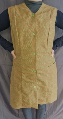 Nylon Dederon kittel schürze Vintage   Apron Gr.44--Original 70er Jahre Retro - Bild 1 von 3