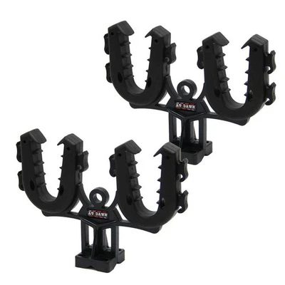 ATV Gun Rack Double Bow Utility Four Wheeler Hunting Tool Storage Solid Rubber - Image 1 of 4