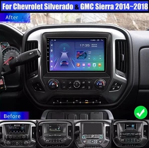 For 2014-2018 Chevrolet Silverado GMC Sierra Apple Carplay Radio GPS Android 13 - Picture 1 of 16