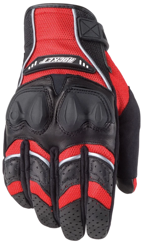 Guantes Joe Rocket Phoenix 4.0 (medianos, rojos/negros/plateados) Foto 1 de 1
